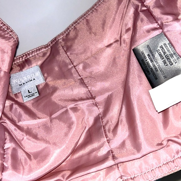 Wilson’s Leather Motorcycle Jacket Halter Top and Skirt Set Dusty Rose Y2K 2004 - Picture 13 of 16